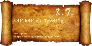 Kökény Teréz névjegykártya